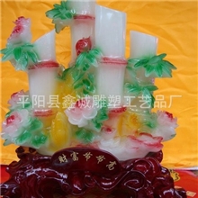 供应树脂仿玉雕款式新颖家居办公饰品财富节节高