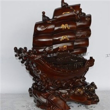 商务礼品批发树脂工艺品摆件家居装饰品仿木一帆风顺