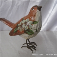 树脂工艺品小鸟欧式树脂摆饰树脂田园摆饰仿木树脂工艺品礼品