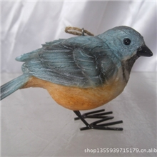 树脂工艺品小鸟吊饰仿真写实小鸟摆饰花园田园园林摆饰欧式家居