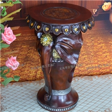 工艺品批发树脂仿红木大象凳子高档礼品家居装饰中象圆凳ZY056