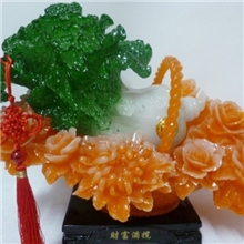 长期出售树脂工艺品财富满揽白菜仿玉高档商务礼品价格实惠