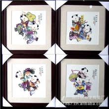 景德镇厂家直销价钱便宜工艺120一副副小4副粉彩瓷板画