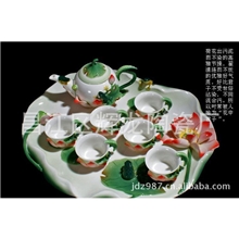 景德镇瓷器茶具精致创意高档提梁茶具送礼佳品景德镇瓷器茶具