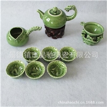 九龙壁【功夫茶具】茶具套装龙型浮雕茶具套装