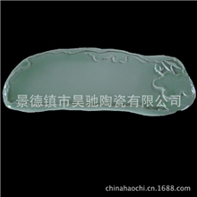 景德镇手工雕刻【陶瓷茶托】荷花茶盘