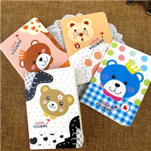 韩版文具批发卡通熊缝线本动物图案造型车线本小笔记本小商品