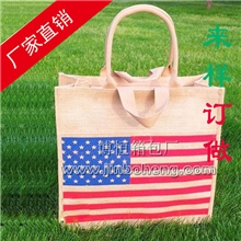 包装厂家直销麻布袋新款米旗麻布袋单肩休闲麻布袋手提麻布袋