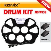 六一儿童节首选W758硅胶手卷架子鼓,usb手卷电子鼓烽火霹雳上映