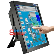 厂家批量供应15寸触摸工业显示器嵌入式壁挂式桌面点餐收收银