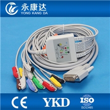 监护仪配件兼容日本光电15P心电图机12导联线10导联线