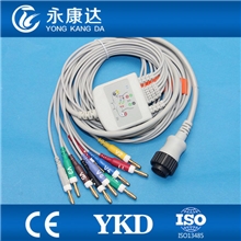 供应兼容日本铃谦PC-104圆头16针心电图机导联线心电图12导联线