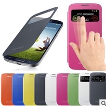 三星i9500原装皮套三星S4官方保护套S4超薄智能休眠开屏手机套