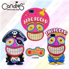 潮牌candies爆炸头海盗iphone4/4siphone5手机壳苹果硅胶壳