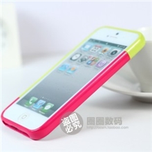 苹果iPhone5手机壳：信号圈上下拼接边框保护套