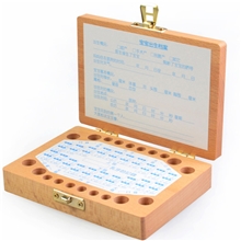 批发乐木宝宝纪念品木制工艺品十二生肖乳牙保存盒乳牙纪念盒