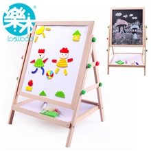 乐木木制益智磁性双面儿童画板黑板可升降儿童写字板磁性写字板