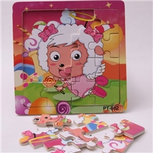 淘宝热卖卡通动漫拼图拼版喜羊羊拼图玩具批发木制儿童16片拼图