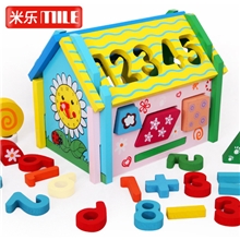 数字屋拆装玩具供应木制积木批发动手拆装几何智慧屋儿童玩具