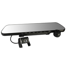 厂家私模行车记录仪后视镜5寸大屏双镜头雷达测速带倒车影像