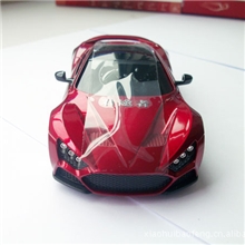 君途者行货正品锌合金车模红色大鲨鱼车模固定流动二合一