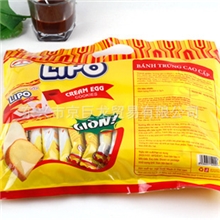 【量大包邮】进口食品越南LIPO白巧克力面包干330克