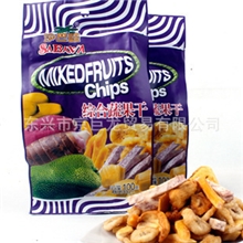 【量大包邮】越南果干沙巴哇综合果蔬干100克办公室休闲零食