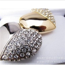 水晶U盘2GB4GB8GB16GB32gb水晶心形项链创意U盘情侣礼品优盘