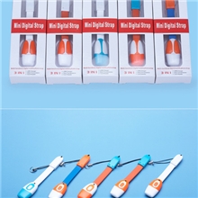 工厂直销三星手机充电数据线+读卡3合一手机挂饰多功能连线猫