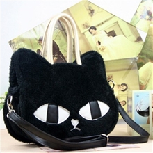 秋冬新款韩版毛毛包百搭气质猫猫包单肩手提包100%不掉毛1107