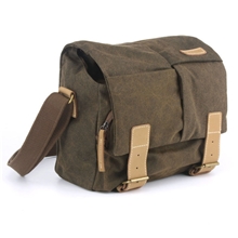 Caden卡登N2新款复古牛皮单反相机包帆布摄影包数码包摄像包