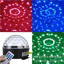 [送遥控器]MP3水晶魔球/LED自走声控酒吧KTV剧场舞台灯光二代五色