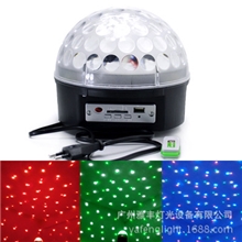 [送遥控器]MP3水晶魔球/LED自走声控酒吧KTV剧场舞台灯光一代四色