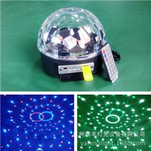 [送遥控器]MP3水晶魔球/LED自走声控酒吧KTV剧场舞台灯光四代四色