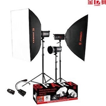 金贝摄影灯400W摄影棚SPARK-400闪光灯三灯柔光箱套装