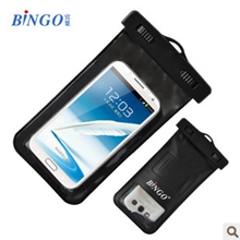 9.4备货节批发宾果Bingo户外5.5寸屏手机防水袋黑色防水罩防雨套