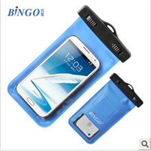 9.4备货节批发宾果Bingo户外5.5寸屏手机防水袋蓝色防水罩防雨套