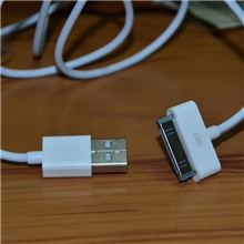 苹果数据线4SIpad通用白色1米6针加屏蔽Iphone4手机充电厂家