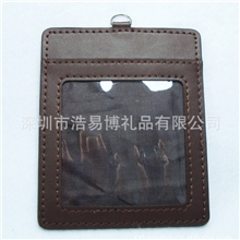 深圳工厂供应真皮竖款卡套银行工作证套牛皮套公交卡套皮卡片套