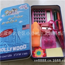 马口盒文具套装,组合文具,学生文具,儿童文具套装,小女孩文具