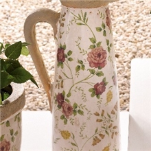 绝对精致欧洲田园风格粗陶花盆花瓶德国品质阳台客厅装饰礼物