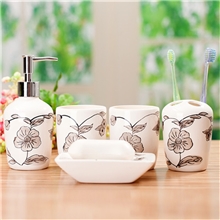 优美家陶瓷卫浴套件_（可爱小花）卫浴五件套