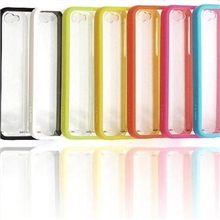 韩国iPhone4S手机壳透明彩虹壳苹果5G镜面保护壳心镜手机壳