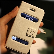 苹果4手机壳iphone4s手机壳苹果4s手机壳新款苹果5左右翻来电显