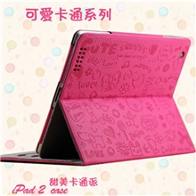 批发卡通小魔女皮套ipad2/3/4ipadmini平板电脑保护壳，皮套
