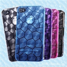 超薄水立方磨砂壳iphone4手机壳4S保护套磨砂苹果手机保护壳