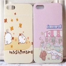包邮流氓兔系皮纹简彩iphone4/4s彩绘手机套iphone5苹果手机壳