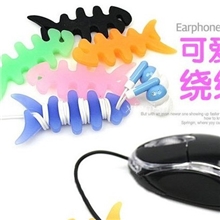 纯色鱼骨绕线器耳机绕线器耳机耳线收纳器大量批发