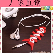 厂家直销创意鱼骨绕线器硅胶绕线器耳机绕线器绝对无味食品级