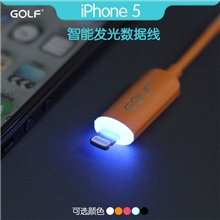 GOLF/高尔夫LED发光iphone5手机数据线苹果5数据线充电线批发